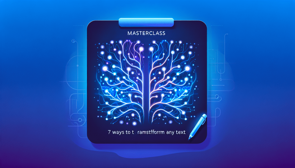 콘텐츠 리라이터 마스터클래스: AI로 모든 텍스트를 변형하는 7가지 방법