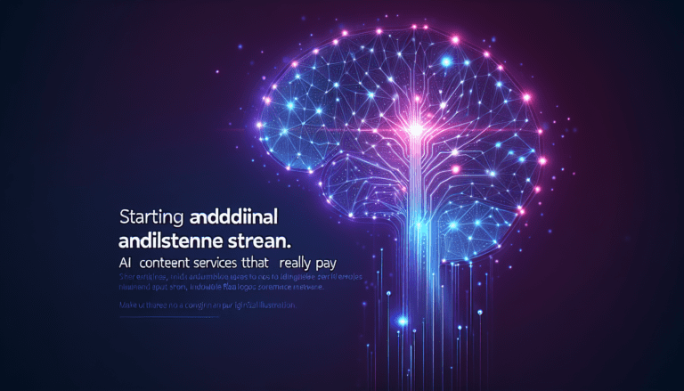 Rozpocznij dodatkowy zarobek: usługi treści AI, które naprawdę płacą