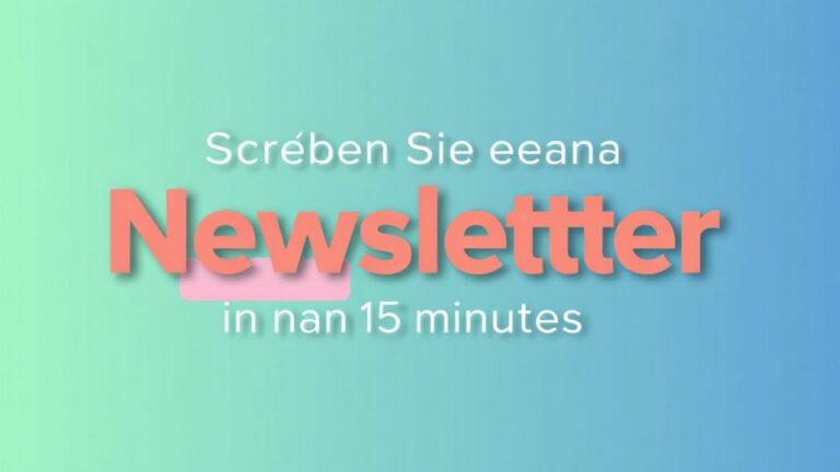 Schreiben Sie eine Newsletter mit AI-Werkzeugen in nur 15 Minuten