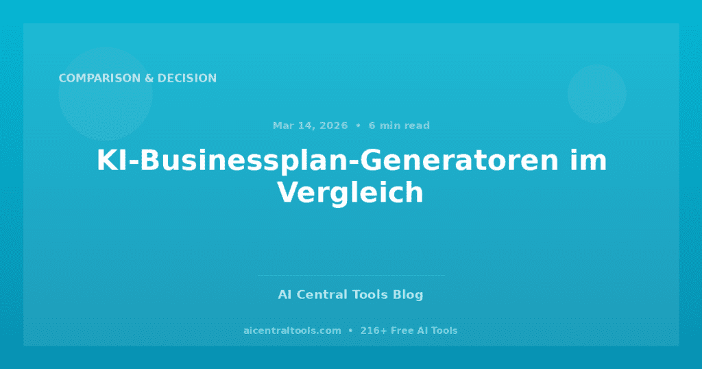 KI-Businessplan-Generatoren im Vergleich