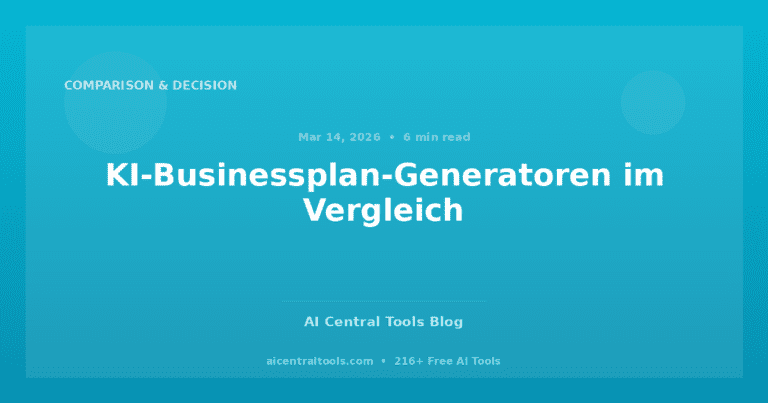 KI-Businessplan-Generatoren im Vergleich