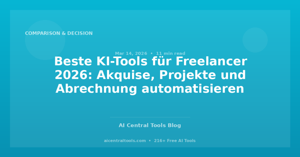 Beste KI-Tools für Freelancer 2026: Akquise, Projekte und Abrechnung automatisieren