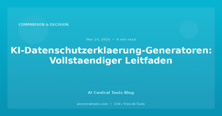 KI-Datenschutzerklaerung-Generatoren: Vollstaendiger Leitfaden