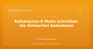 Kaltakquise-E-Mails schreiben, die Antworten bekommen