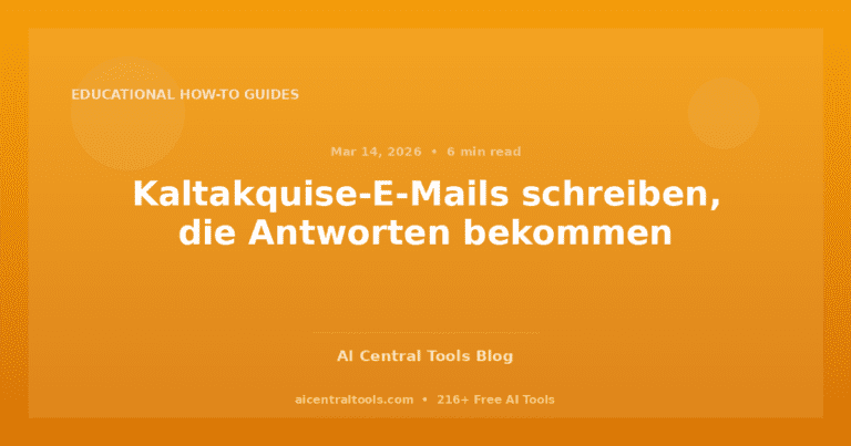 Kaltakquise-E-Mails schreiben, die Antworten bekommen