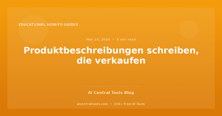 Produktbeschreibungen schreiben, die verkaufen