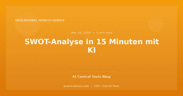 SWOT-Analyse in 15 Minuten mit KI