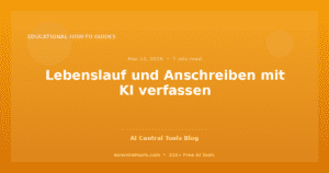 Lebenslauf und Anschreiben mit KI verfassen