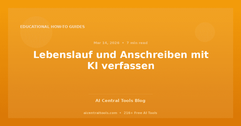 Lebenslauf und Anschreiben mit KI verfassen