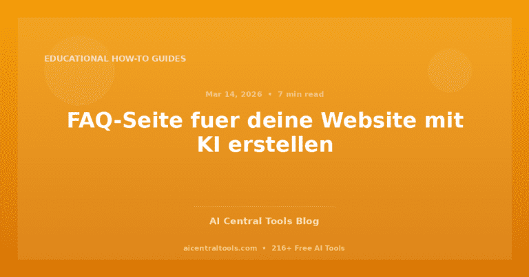 FAQ-Seite fuer deine Website mit KI erstellen
