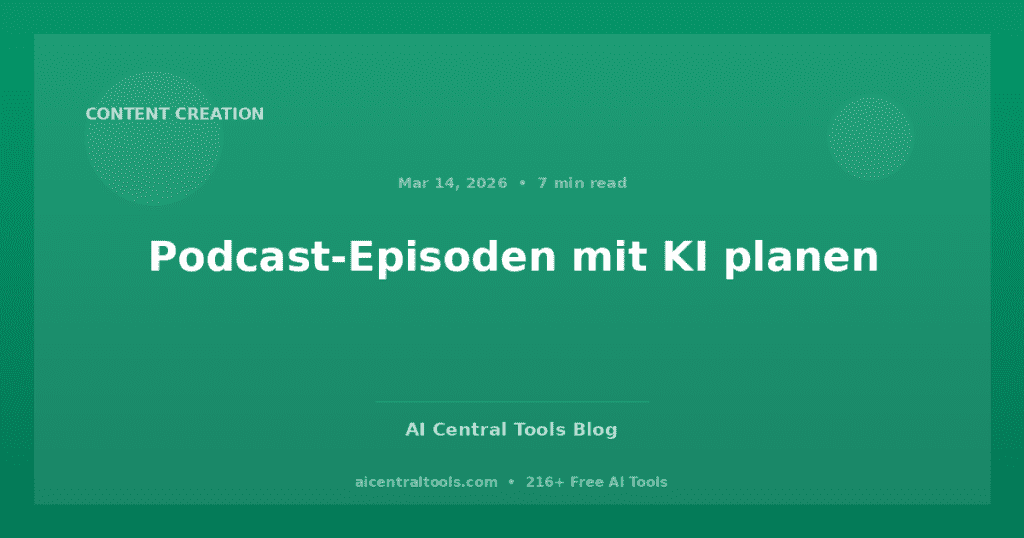 Podcast-Episoden mit KI planen