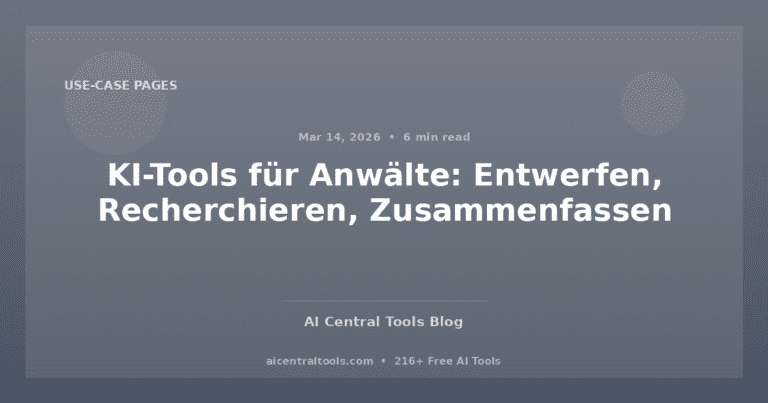 KI-Tools für Anwälte: Entwerfen, Recherchieren, Zusammenfassen