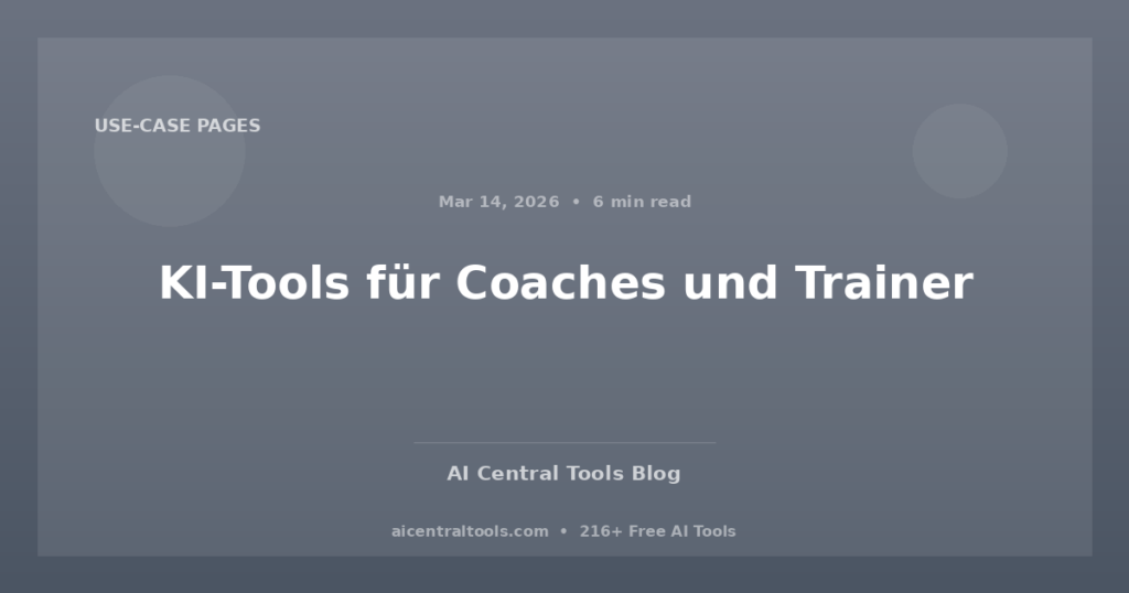 KI-Tools für Coaches und Trainer