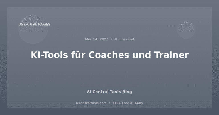 KI-Tools für Coaches und Trainer