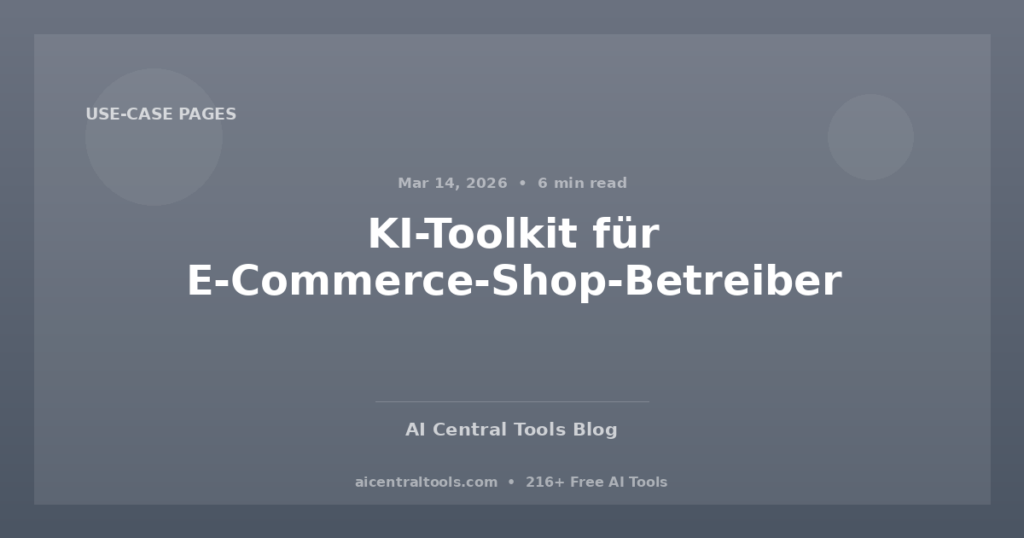 KI-Toolkit für E-Commerce-Shop-Betreiber