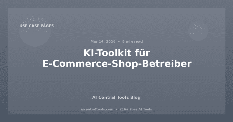 KI-Toolkit für E-Commerce-Shop-Betreiber