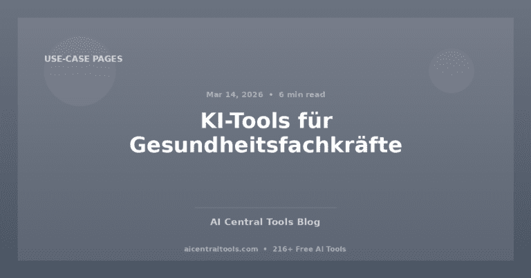 KI-Tools für Gesundheitsfachkräfte