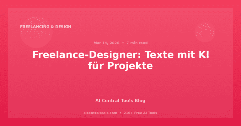 Freelance-Designer: Texte mit KI für Projekte