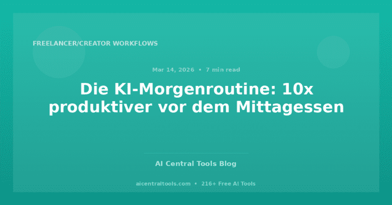 Die KI-Morgenroutine: 10x produktiver vor dem Mittagessen