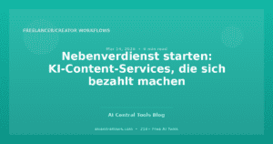 Nebenverdienst starten: KI-Content-Services, die sich bezahlt machen