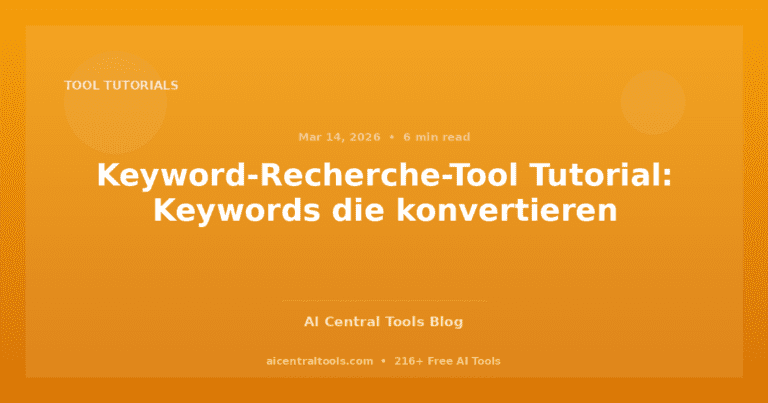Keyword-Recherche-Tool Tutorial: Keywords die konvertieren