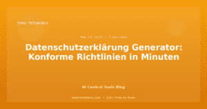 Datenschutzerklärung Generator: Konforme Richtlinien in Minuten
