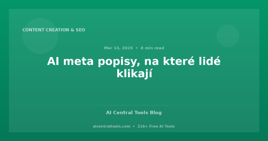 AI meta popisy, na které lidé klikají