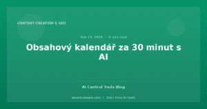 Obsahový kalendář za 30 minut s AI