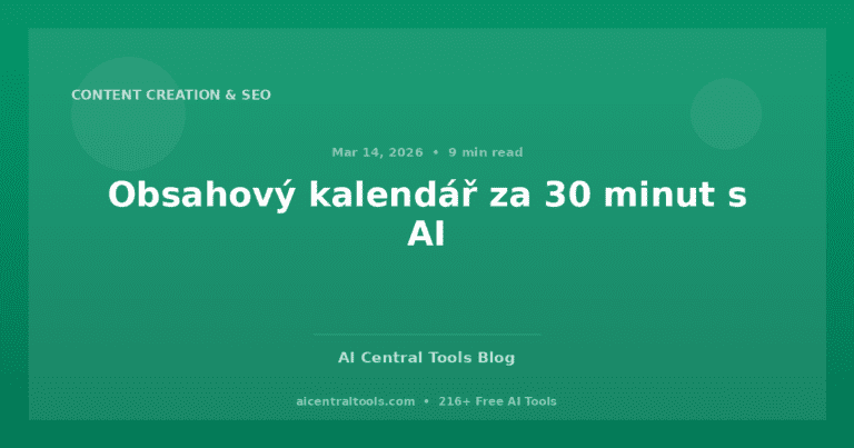 Obsahový kalendář za 30 minut s AI