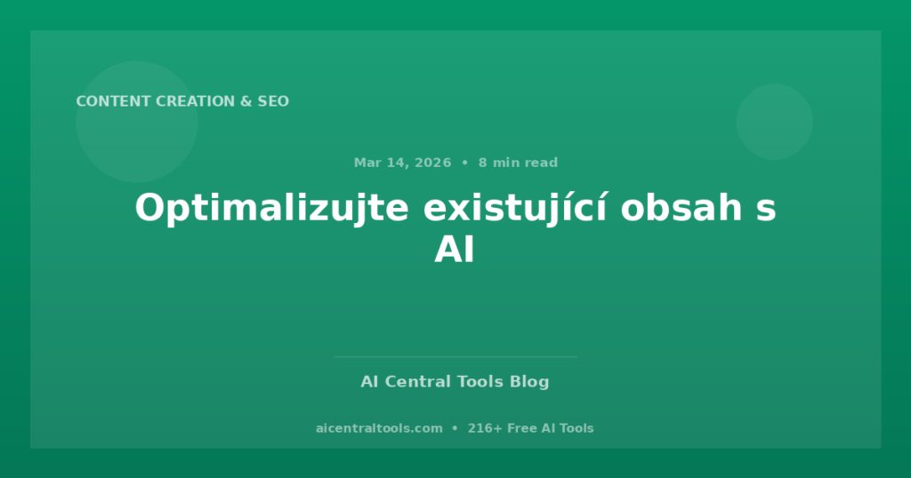 Optimalizujte existující obsah s AI
