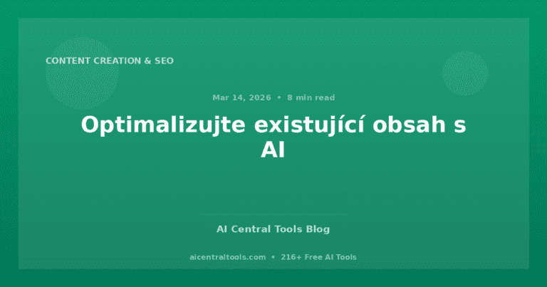 Optimalizujte existující obsah s AI