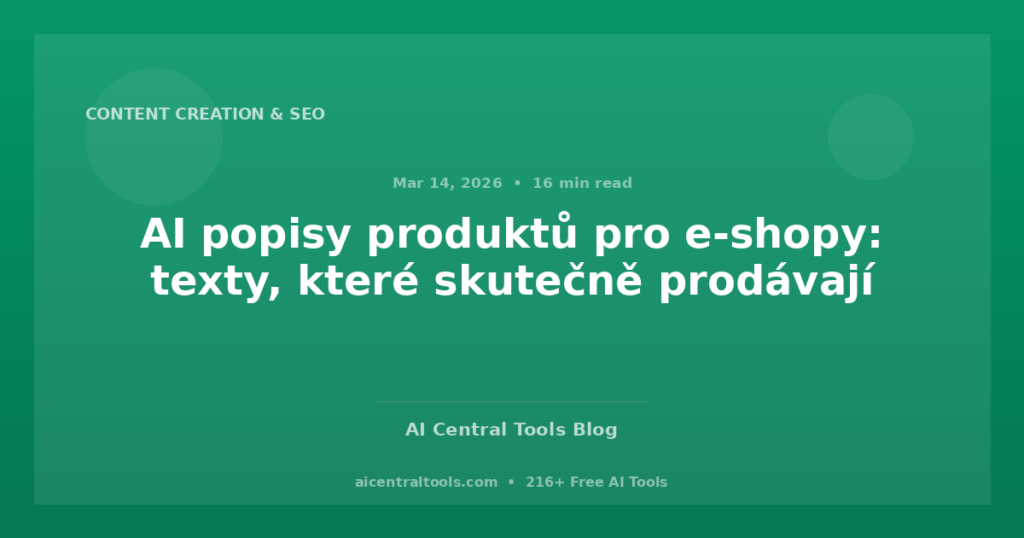 AI popisy produktů pro e-shopy: texty, které skutečně prodávají