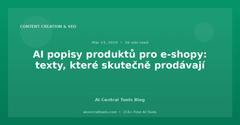 AI popisy produktů pro e-shopy: texty, které skutečně prodávají