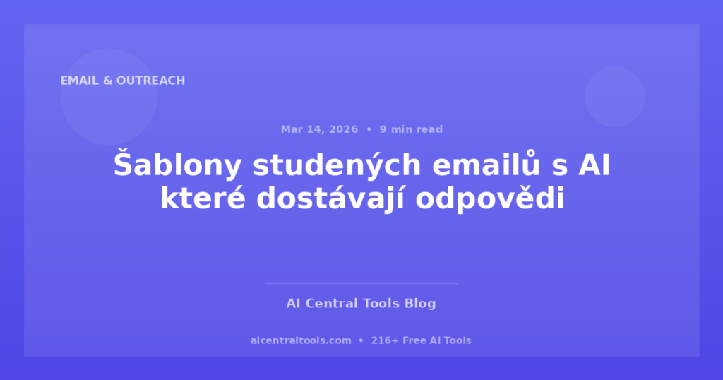 Šablony studených emailů s AI které dostávají odpovědi
