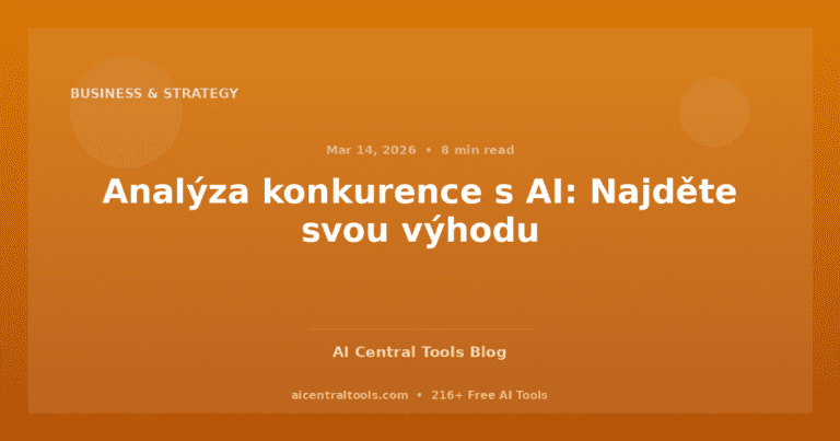 Analýza konkurence s AI: Najděte svou výhodu