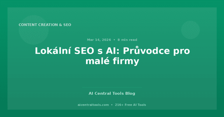 Lokální SEO s AI: Průvodce pro malé firmy