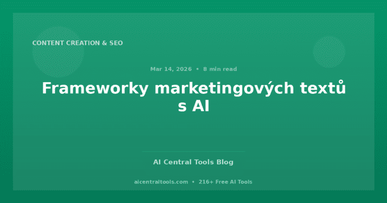 Frameworky marketingových textů s AI