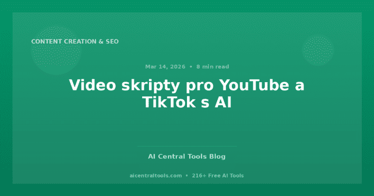 Video skripty pro YouTube a TikTok s AI