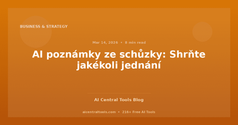 AI poznámky ze schůzky: Shrňte jakékoli jednání