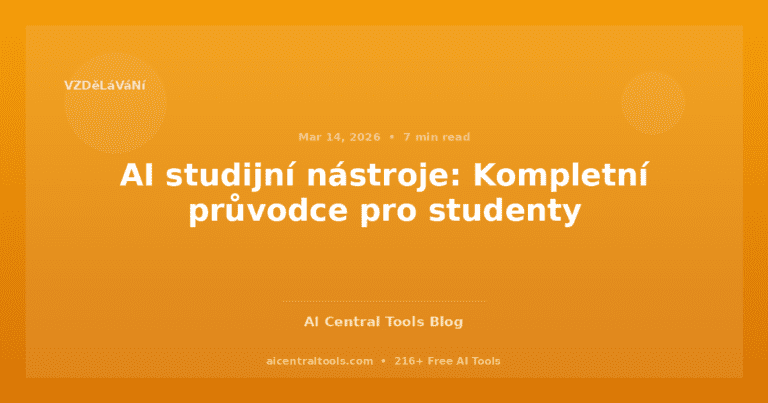 AI studijní nástroje: Kompletní průvodce pro studenty
