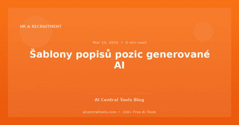 Šablony popisů pozic generované AI