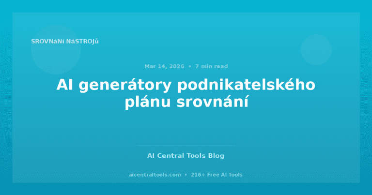 AI generátory podnikatelského plánu srovnání