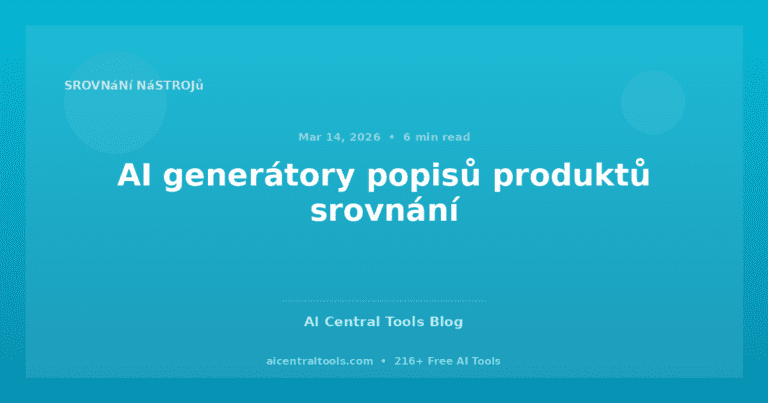 AI generátory popisů produktů srovnání