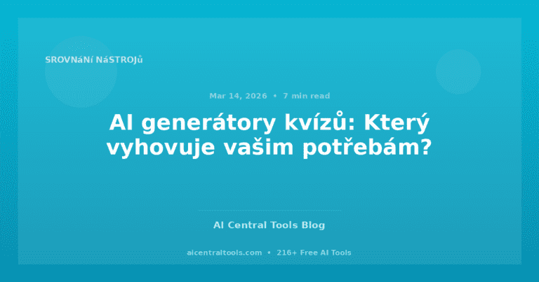 AI generátory kvízů: Který vyhovuje vašim potřebám?