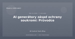 AI generátory zásad ochrany soukromí: Průvodce