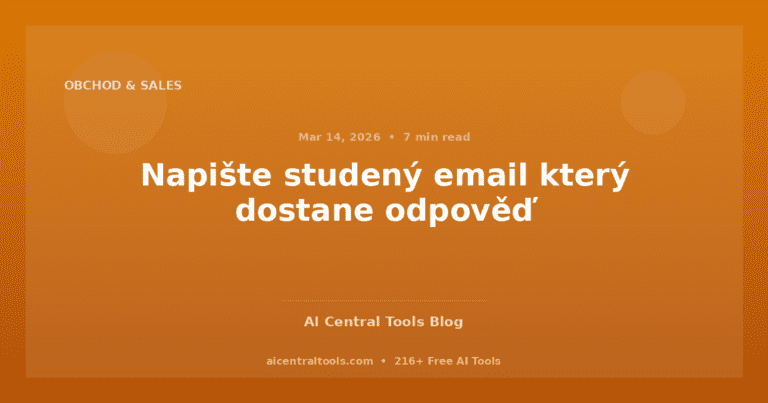 Napište studený email který dostane odpověď