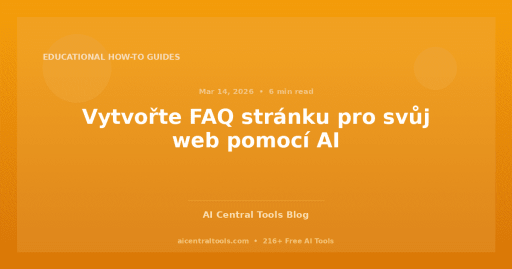 Vytvořte FAQ stránku pro svůj web pomocí AI