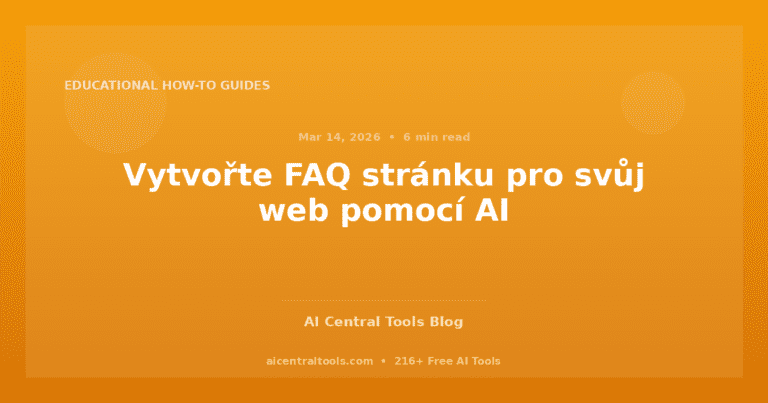 Vytvořte FAQ stránku pro svůj web pomocí AI