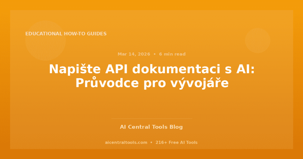 Napište API dokumentaci s AI: Průvodce pro vývojáře