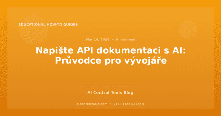 Napište API dokumentaci s AI: Průvodce pro vývojáře